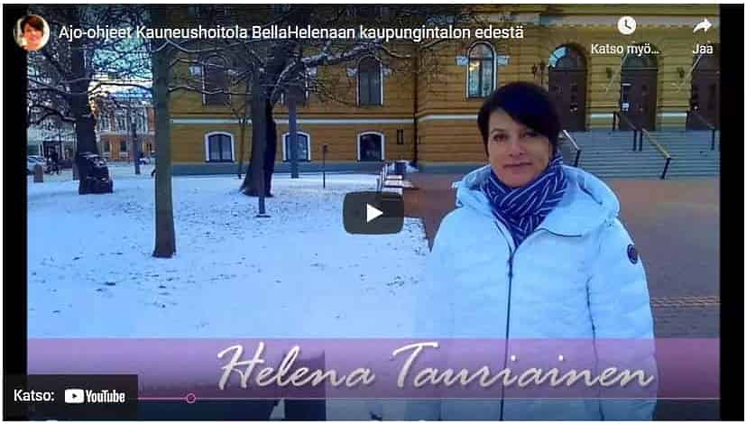 Ajo-ohjeet BellaHelena nimiseen kauneushoitolaan Katso video niin osaat takuuvarmasti perille Kauneushoitola BellaHelena Oulu